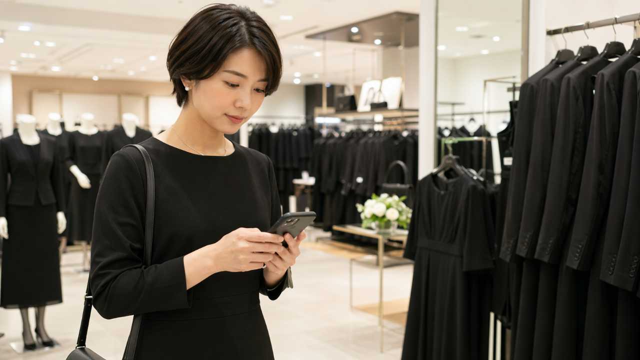 喪服を当日に購入したい読者向けのブログアイキャッチ