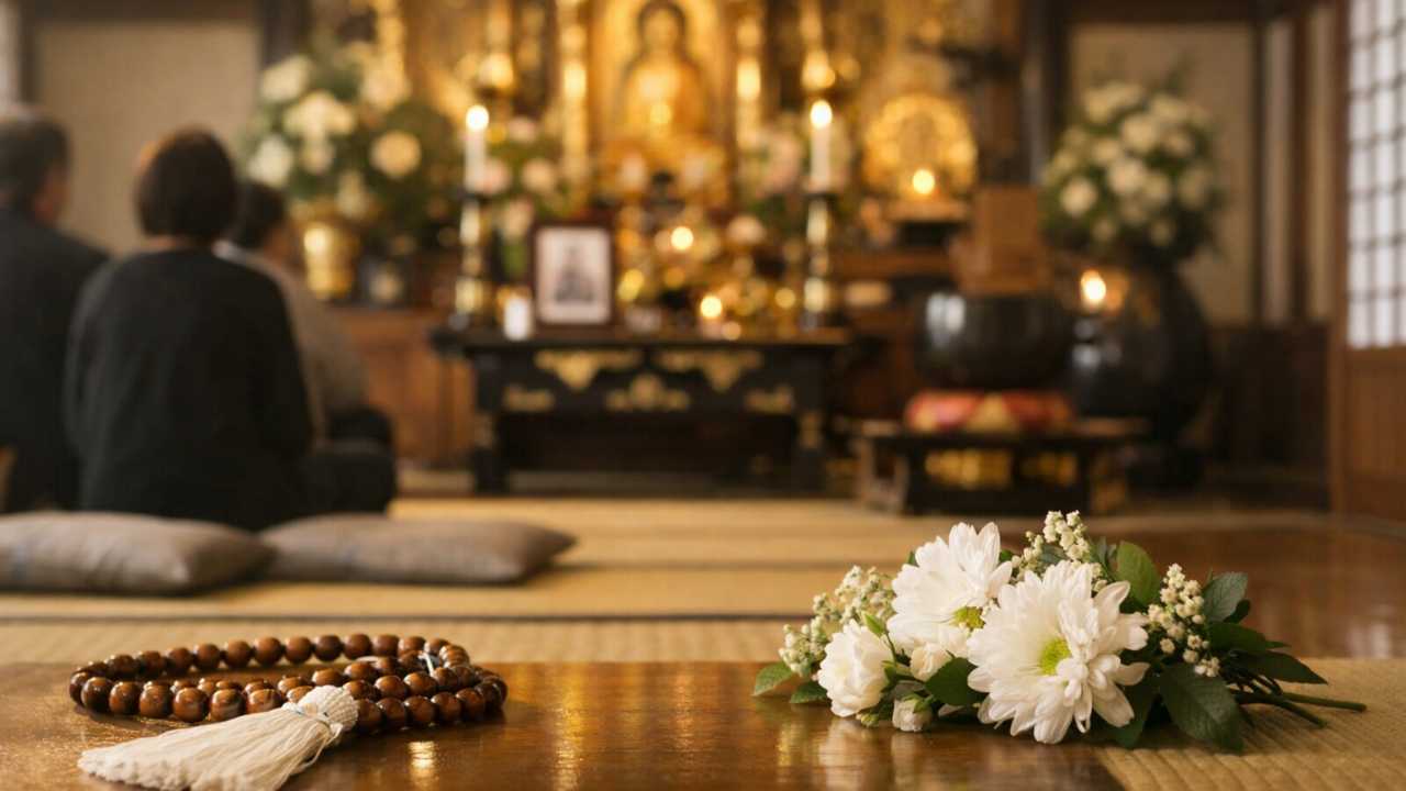 浄土真宗の一周忌をテーマにしたブログ用アイキャッチ